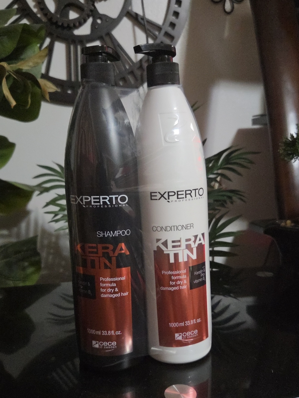 Keratin Shampoo & Conditioner Set - Black & White